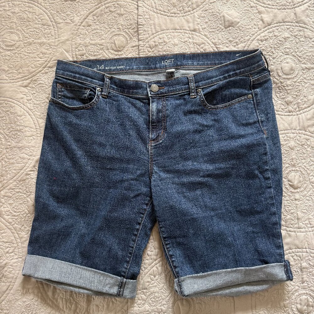 Loft Denim Bike Shorts